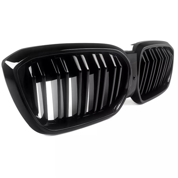 Gloss Black Front Bumper Kidney Grille Mesh Dual Slats For BMW IX3 G08I 22+ LCI