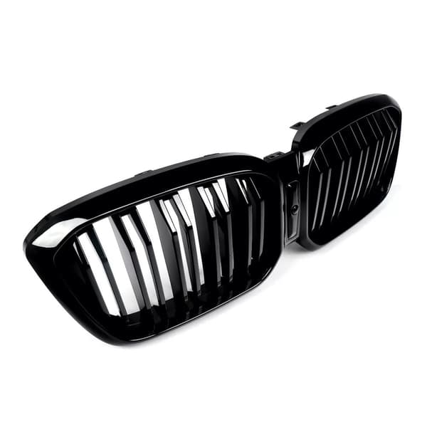 FOR BMW X3 G01 X4 G02 GLOSS BLACK FRONT KIDNEY GRILLE GRILL DUAL TWIN SLAT 2022+