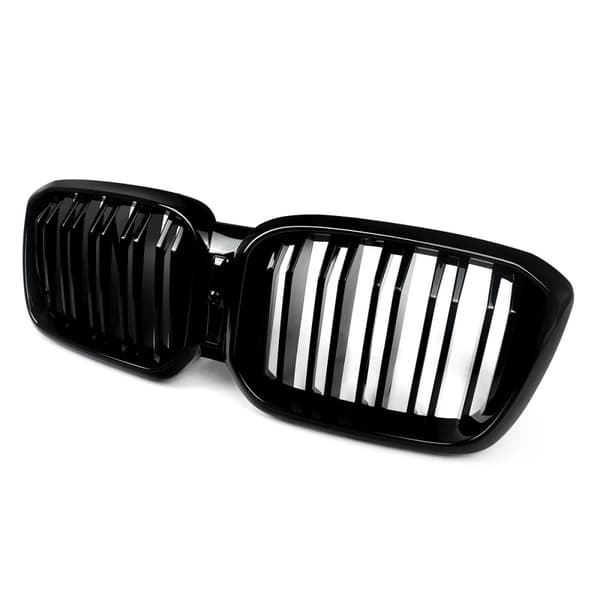 FOR BMW X3 G01 X4 G02 GLOSS BLACK FRONT KIDNEY GRILLE GRILL DUAL TWIN SLAT 2022+