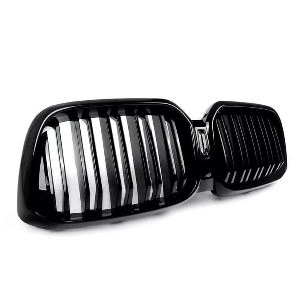 FOR BMW X3 G01 X4 G02 GLOSS BLACK FRONT KIDNEY GRILLE GRILL DUAL TWIN SLAT 2022+