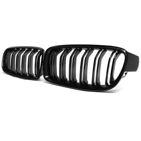 FOR BMW 3 SERIES F30 F31 M SPORT BUMPER FOG LIGHT GRILL SET+FRONT KIDNEY GRILL
