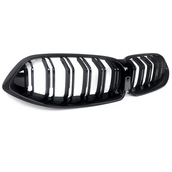 FOR BMW 8 SERIES G14 G15 G16 DOUBLE SLAT FRONT KIDNEY GRILLE GLOSS BLACK 19-2022