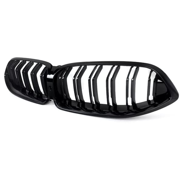 FOR BMW 8 SERIES G14 G15 G16 DOUBLE SLAT FRONT KIDNEY GRILLE GLOSS BLACK 19-2022