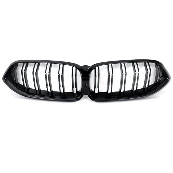 FOR BMW 8 SERIES G14 G15 G16 DOUBLE SLAT FRONT KIDNEY GRILLE GLOSS BLACK 19-2022