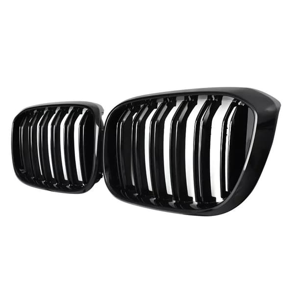 Glossy Black Dual Slat Hood Kidney Grille Grill For BMW X3 G01 X4 G02 2018-2019