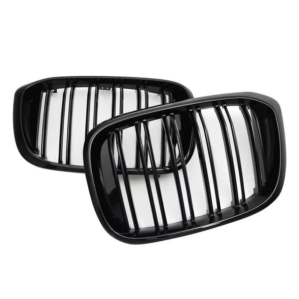 Glossy Black Dual Slat Hood Kidney Grille Grill For BMW X3 G01 X4 G02 2018-2019