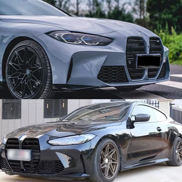 For BMW 4 Series G22 G23 Kidney Grill Grille Gloss Black M Performance 2021-2023