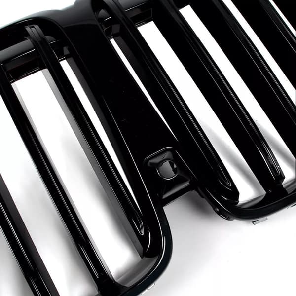 Front Bumper Single Line Kidney Grille Grill For BMW X7 G07 2023-25 Gloss Black