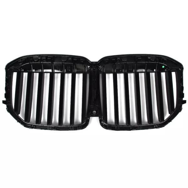 Front Bumper Single Line Kidney Grille Grill For BMW X7 G07 2023-25 Gloss Black