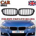 Miniatyrbild 2 av 11: FOR BMW F30 F31 3 SERIES MATTE BLACK FRONT KIDNEY GRILLE M PERFORMANCE 2012-2018