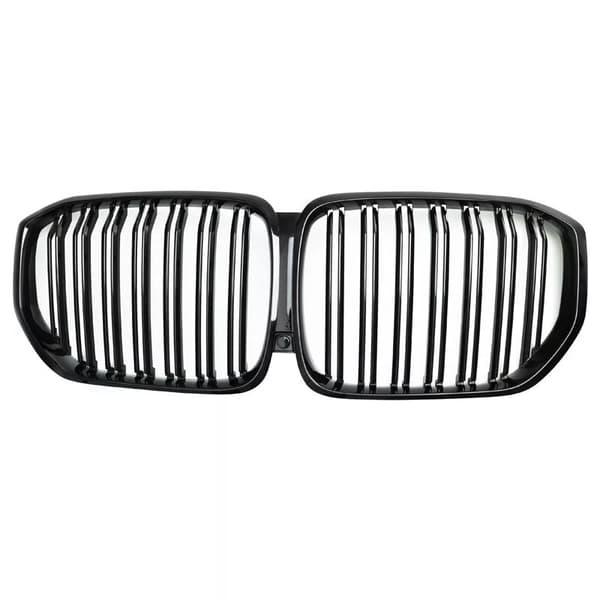 Piano Black Dual Slat Front Bumper Kidney Mesh Grille For BMW X5 G05 19-present