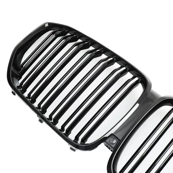 Piano Black Dual Slat Front Bumper Kidney Mesh Grille For BMW X5 G05 19-present