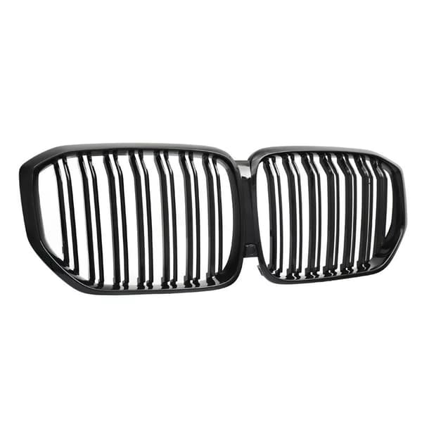 Piano Black Dual Slat Front Bumper Kidney Mesh Grille For BMW X5 G05 19-present