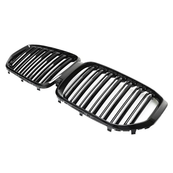 Piano Black Dual Slat Front Bumper Kidney Mesh Grille For BMW X5 G05 19-present