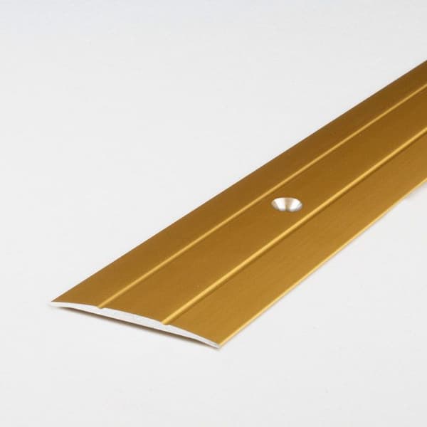 PROVISTON Tröskelprofil 1.8 x 38 x 1000mm Anodiserad Aluminium Guld För skruvinstallation
