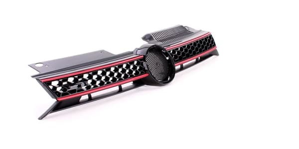 Edullinen kiiltomusta urheiluhunajakenno punaisella reunuksella VW Golf 6 & GTI 2008-2013