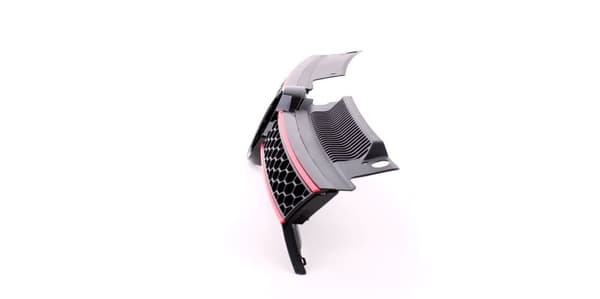 Sportig honungskaksgrill högblank svart med röda detaljer för VW Golf 6/GTI 2008-2013
