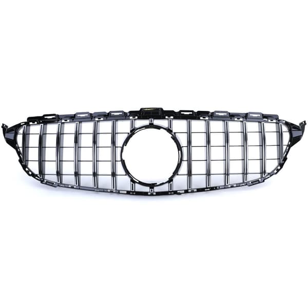 Sportgrill Svart Krom för Mercedes C-Class W205 S205 13-18 - Sportig & Stilfull Uppgradering