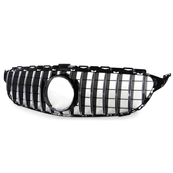 Sportgrill Svart Krom för Mercedes C-Class W205 S205 13-18 - Sportig & Stilfull Uppgradering
