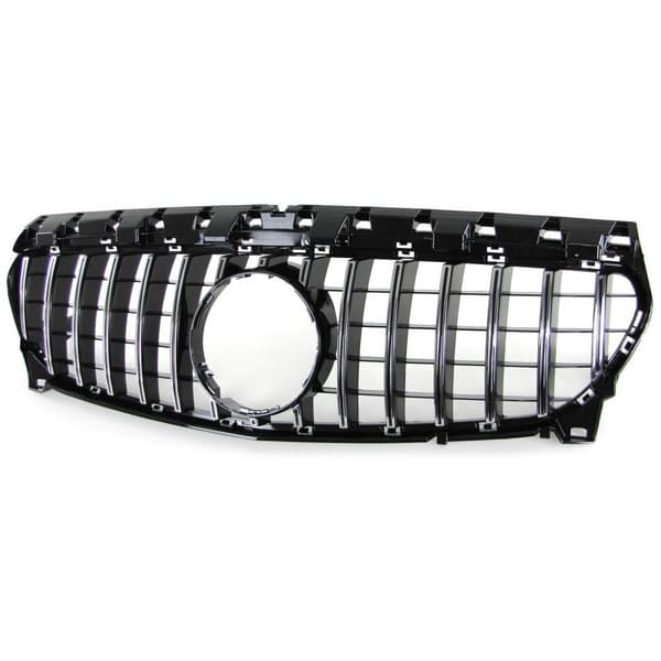 Sportgrill Svart Krom för Mercedes CLA C117 W117 16-19 Facelift - Högkvalitativt Bilaccessoar
