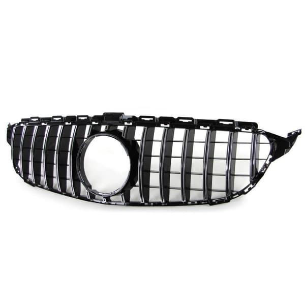 Sportgrill Svart Krom för Mercedes C-Class W205 S205 13-18 - Ultimat Sportig & Stilfull Uppgradering