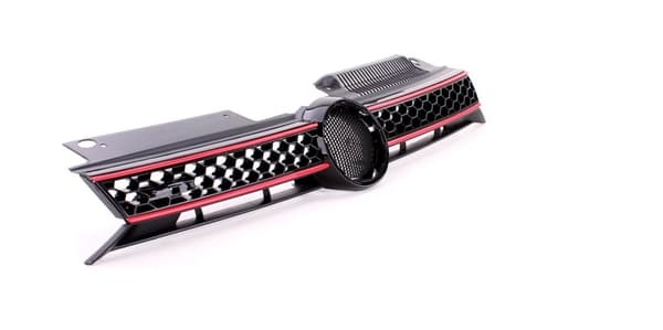Glanssort & Rød Sport Honningkagegitter til VW Golf 6 & GTI 2008-2013