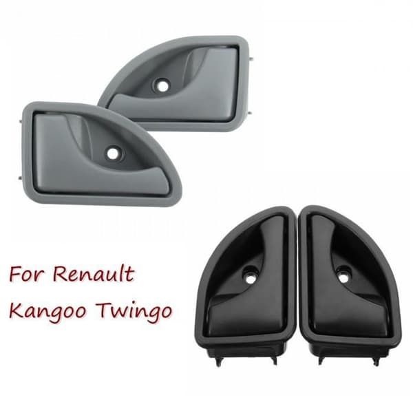 Grå Version - Vänster - Inre Dörrhandtag Bil Fram Eller E För Renault 1997-2007 Kangoo &amp; 1997-2003 Twingo Oem