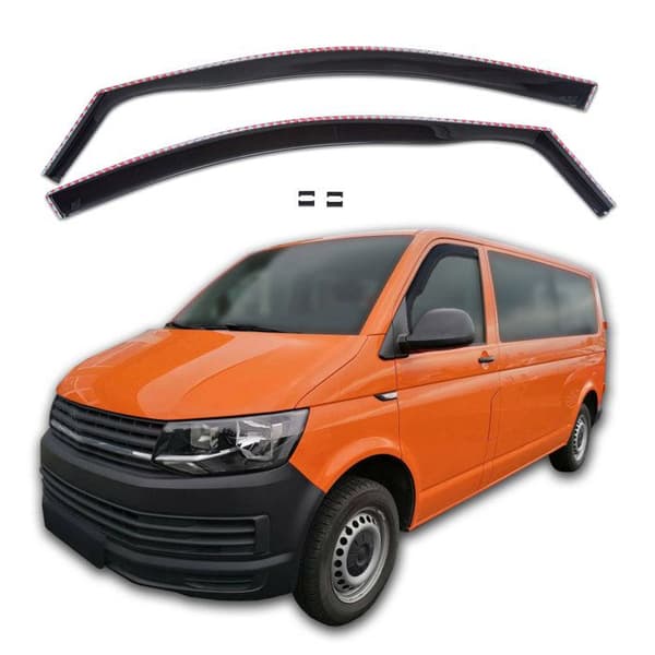SCOUTT | GP Luftdeflektorer Sidofönsterdeflektorer För Volkswagen Carawelle / Transporter / Multivan T5 2003-2015