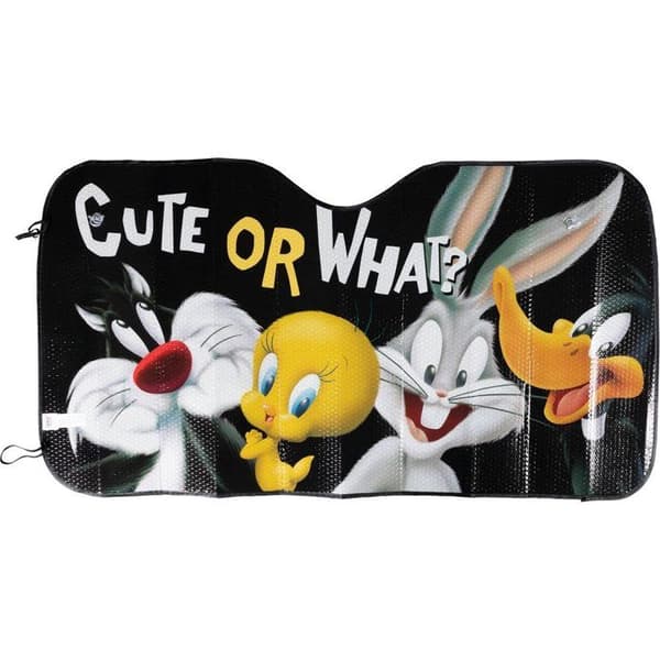 Pare-Soleil - Looney Tunes - Bugs Bunny - Daffy Duck - 130x70 cm - Aluminium - UV-skydd