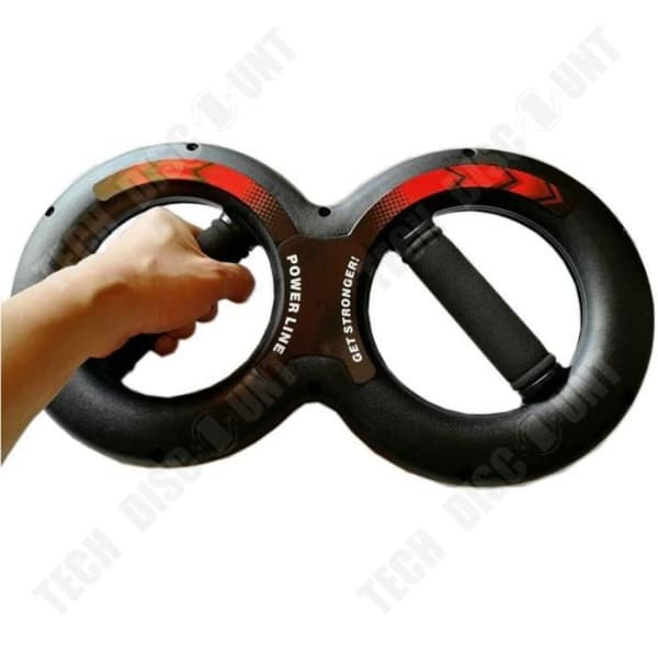 TD® 5 Kilogram Figur 8 Multifunktionell Arm Styrketränare Handledsgrepp träningsenhet - Svart
