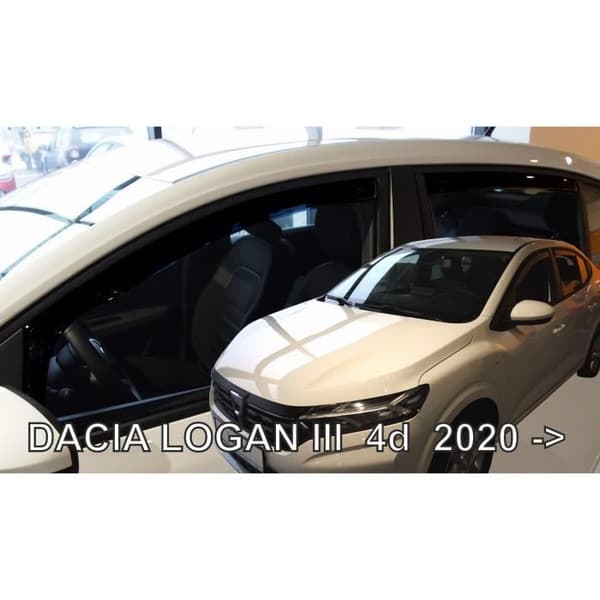 JJ AUTOMOTIVE | Luftdeflektorer Vinddeflektorer Kompatibla med Dacia Logan 3 4P från 2020 4st