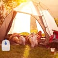 Miniatyrbild 2 av 6: Relaxdays Jerrycan jerricane vattenbehållare med kran och lock 10 L utan BPA camping bil festival, vit