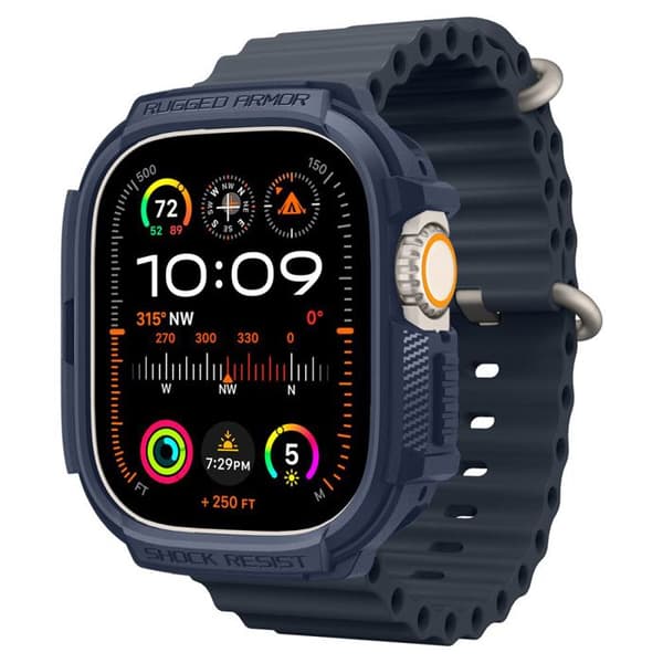 Fodral till Apple Watch Ultra / Ultra 2 Rugged Armor SPIGEN Marinblå