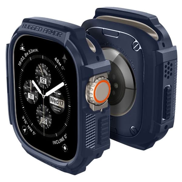 Fodral till Apple Watch Ultra / Ultra 2 Rugged Armor SPIGEN Marinblå