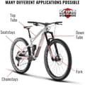 Miniatyrbild 3 av 4: Scudo Transparent självhäftande film för skydd av cykelram, tjocklek 0,8 mm, 8 x 300 cm