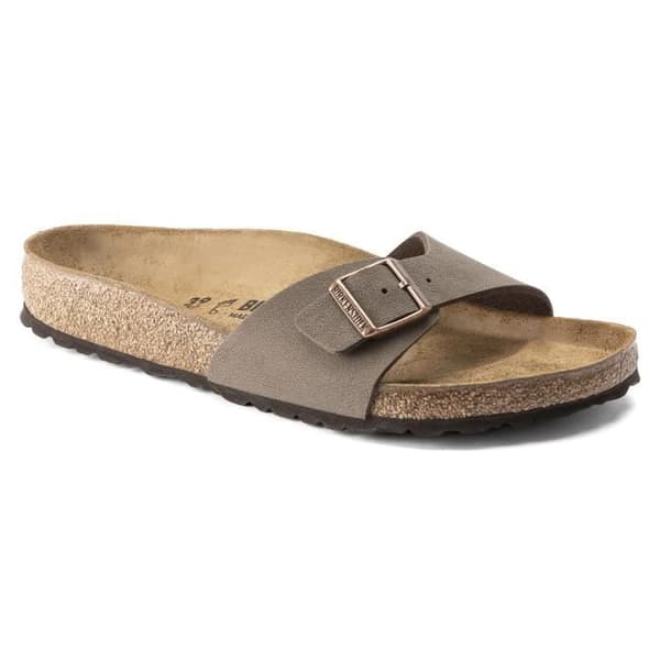 Birkenstock Madrid Birko-Flor Birkibuc breda sandaler - mocka - 38