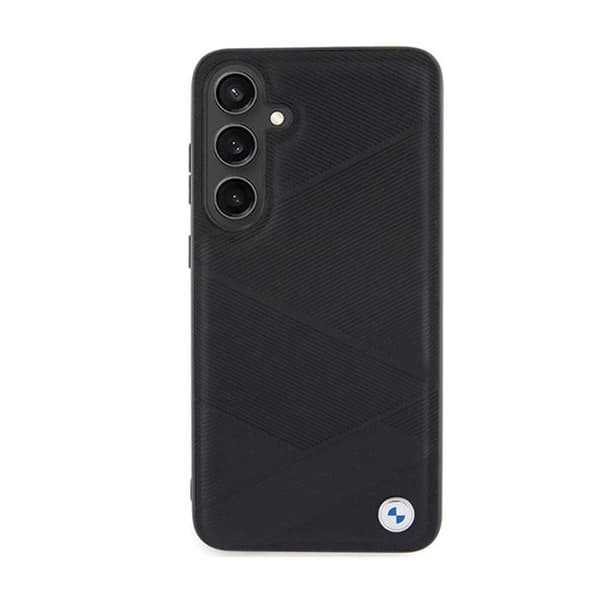 BMW Signature Leather Crossing Lines Pattern - Fodral till Samsung Galaxy S24+ (svart)