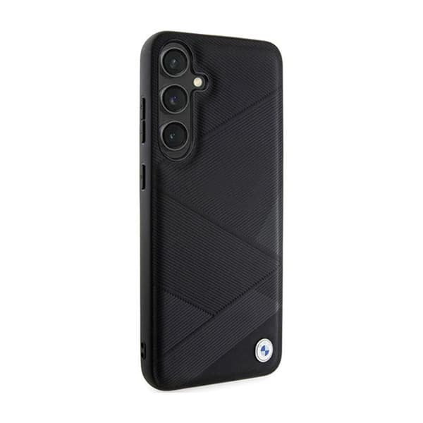 BMW Signature Leather Crossing Lines Pattern - Fodral till Samsung Galaxy S24+ (svart)