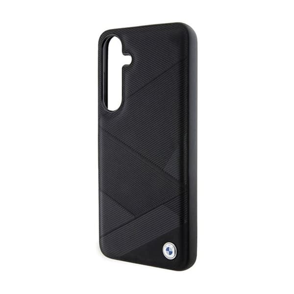 BMW Signature Leather Crossing Lines Pattern - Fodral till Samsung Galaxy S24+ (svart)
