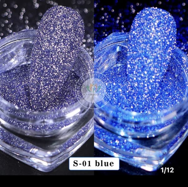 Reflekterande glitter - Blå