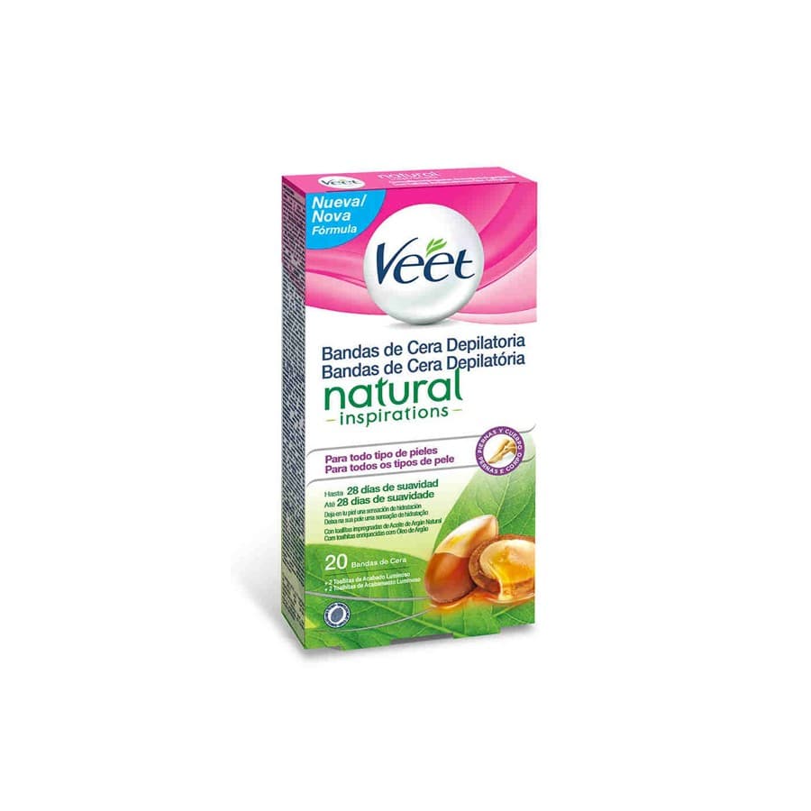 Veet Natural Inspirations Easy Gelwax Vahaliuskat Ihokarvojen Poistoon (20 kpl pakkaus)