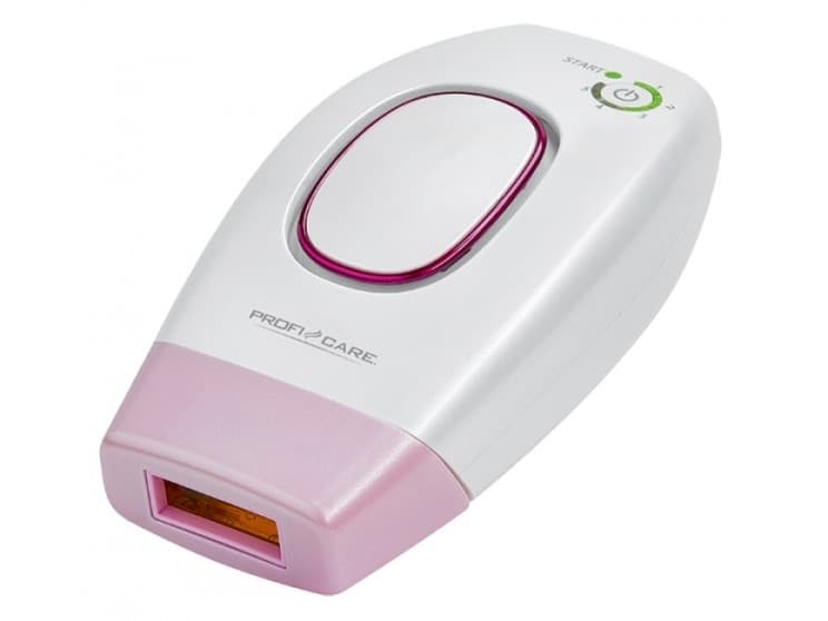 ProfiCare PC-IPL 3024, Rosa, Vit, Back thigh, Bikini, Inre överarmar, 2,7 J/cm², Batteri, 100 - 240 V, 50 - 60 hz