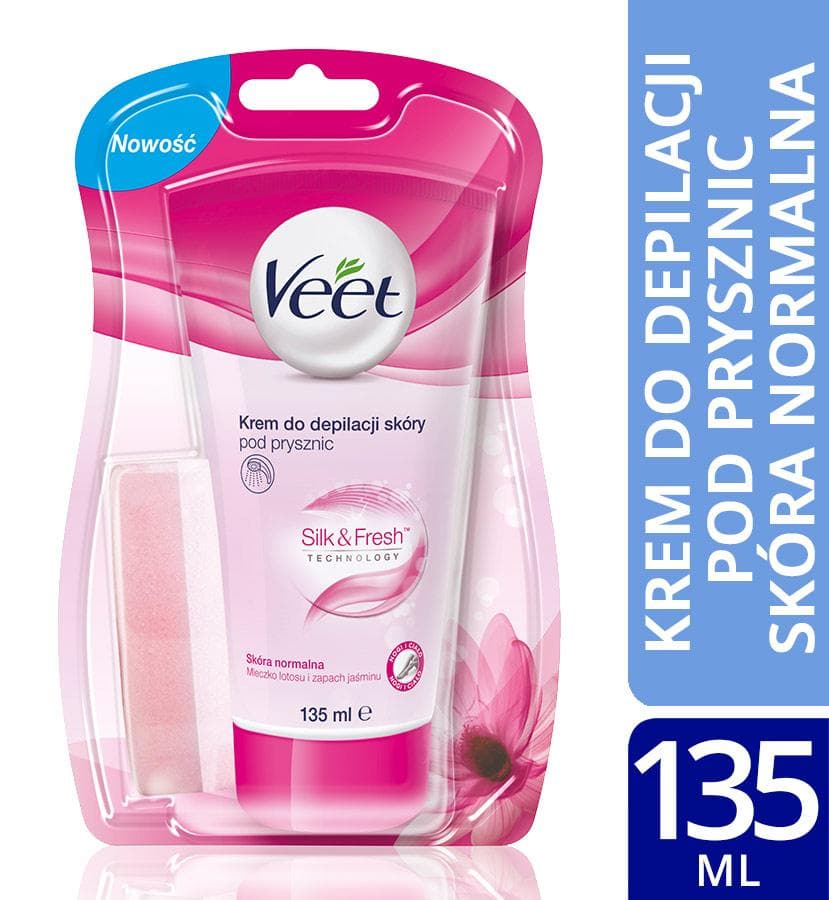 VEET Silk & Fresh depilatory cream under pr