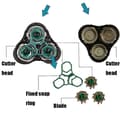 Miniatyrbild 5 av 7: Rakhuvud till Philips RQ1150/RQ1160/ RQ1180/RQ1190/RQ1175
