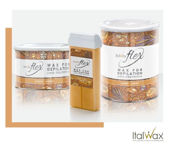 400g Flex - Amber - Varmt Vax Burk - Italwax