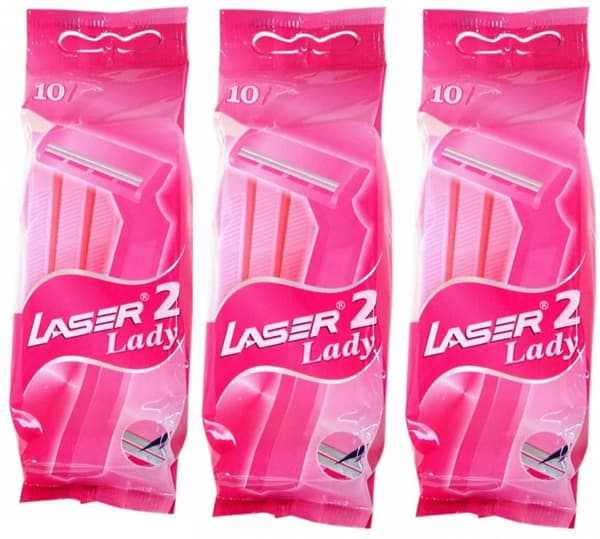 Rakhyvel för tjejer, kvinnor, damer 30-pack Laser Lady2