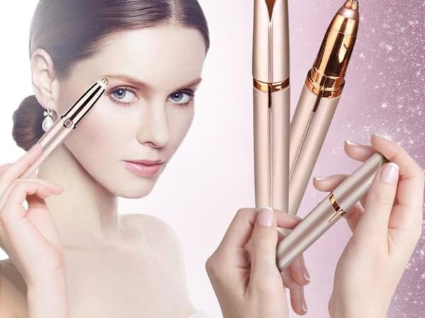 Epilator, Trimmer för Ögonbryn/ansiktshår/näshår/bikinilinje Vit guld