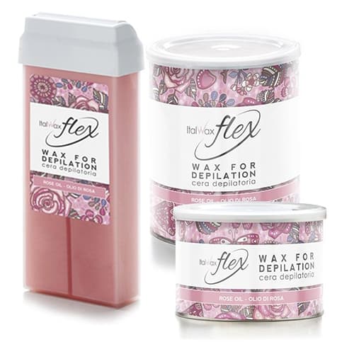 800g Flex - Rose oil - Varmt Vax Burk - Italwax