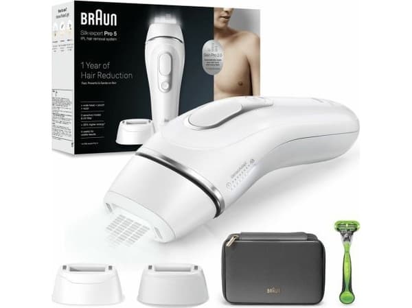 Braun Silk-expert Pro PL5145, Vit, Intensivt pulserat ljus (IPL), AC