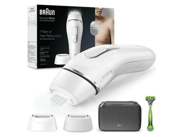 Braun Silk-expert Pro PL5145, Vit, Intensivt pulserat ljus (IPL), AC